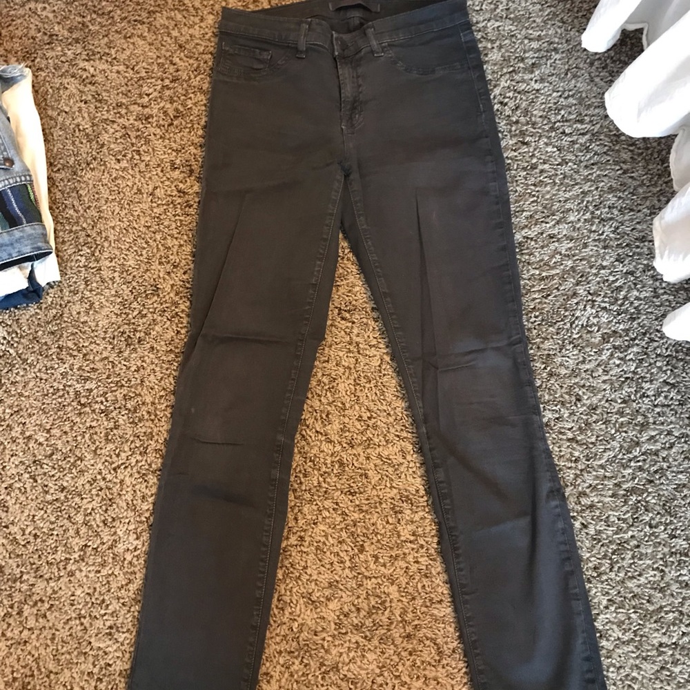 Grey J Brand Skinny Leg Jeans